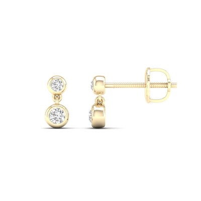 10K Gold 1/5 CT. T.W. Lab-Grown Diamond Bezel Set Stacked Studs