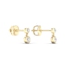 Thumbnail Image 3 of 10K Gold 1/5 CT. T.W. Lab-Grown Diamond Bezel Set Stacked Studs