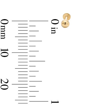 10K Gold Ball Flat Back Studs