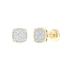 Thumbnail Image 1 of 14K Gold Plated 1/3 CT. T.W. Lab-Grown Diamond Cushion Studs