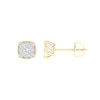 Thumbnail Image 2 of 14K Gold Plated 1/3 CT. T.W. Lab-Grown Diamond Cushion Studs
