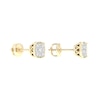 Thumbnail Image 3 of 14K Gold Plated 1/3 CT. T.W. Lab-Grown Diamond Cushion Studs