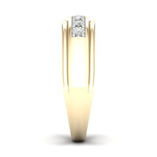 10K Gold 1/10 CT. T.W. Lab-Grown Diamond Single Row Ring