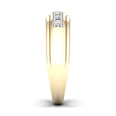 10K Gold 1/10 CT. T.W. Lab-Grown Diamond Single Row Ring