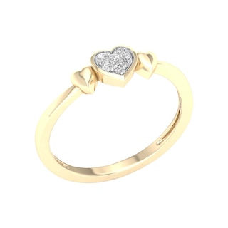 10K Gold 1/20 CT. T.W. Lab-Grown Diamond Heart Ring