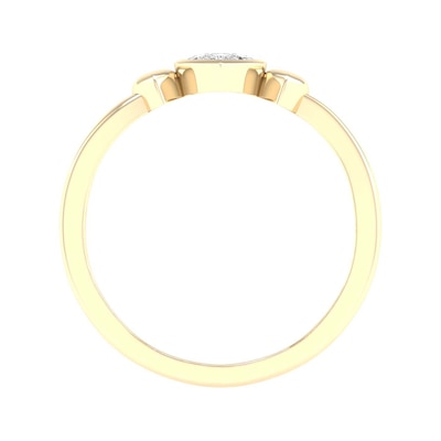 10K Gold 1/20 CT. T.W. Lab-Grown Diamond Heart Ring