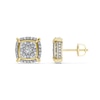 Thumbnail Image 2 of 14K Gold Plated 1/4 CT. T.W. Lab-Grown Diamond Cushion Studs