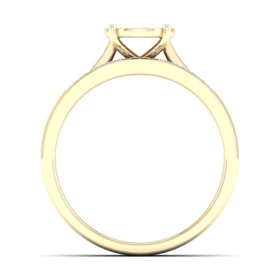 10K Gold 1/5 CT. T.W. Lab-Grown Diamond Round Circle Ring Band Set