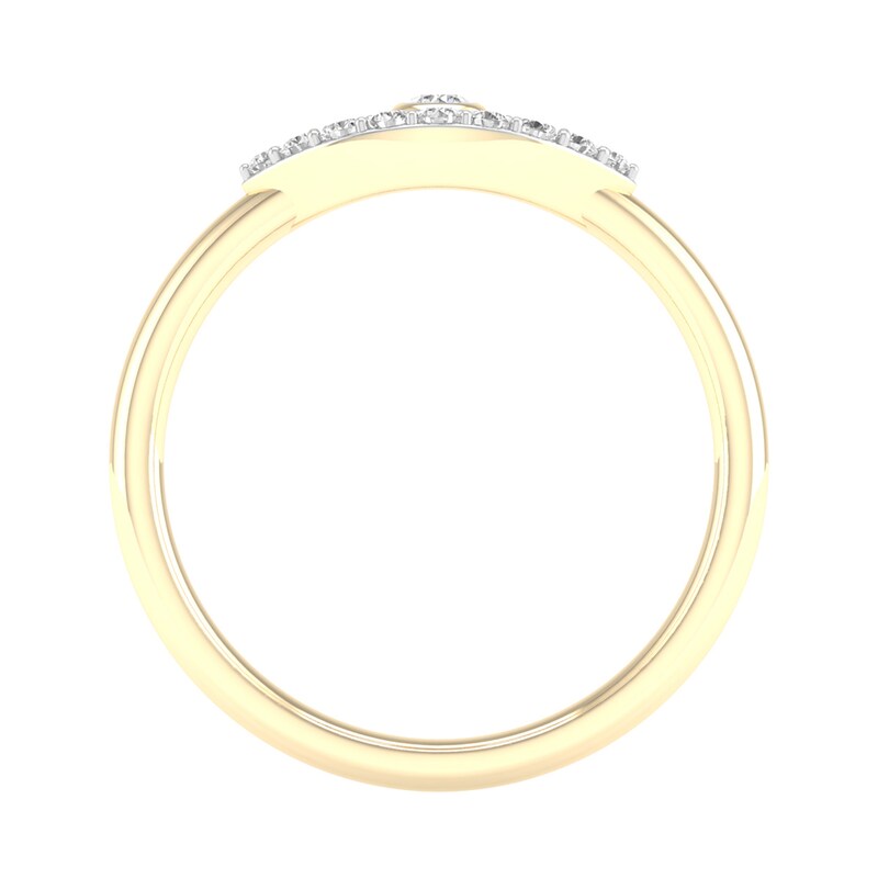 Main Image 4 of 14K Gold Plated 1/6 CT. T.W. Lab-Grown Diamond Eye Ring