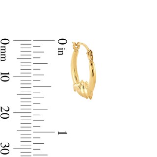 10K Gold Double Dolphin Hoops