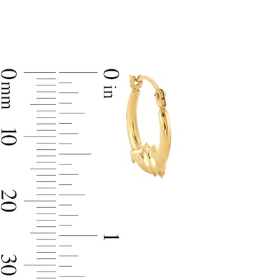 10K Gold Double Dolphin Hoops