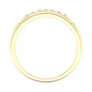 14K Gold Plated 1/10 CT. T.W. Lab-Grown Diamond Single Row Ring