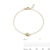 Thumbnail Image 2 of 14K Gold Plated 1/4 CT. T.W. Lab-Grown Diamond Round Solitaire Bracelet - 6.5" + .5"