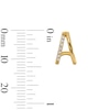 Thumbnail Image 2 of 14K Gold Plated 1/10 CT. T.W. Lab-Grown Diamond Split Hoops