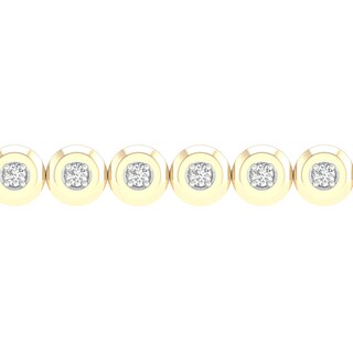 14K Gold Plated 1/3 CT. T.W. Lab-Grown Diamond Round Bracelet
