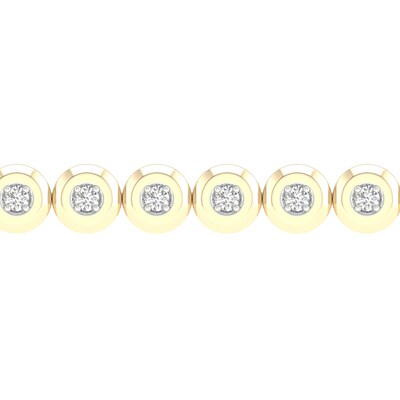 14K Gold Plated 1/3 CT. T.W. Lab-Grown Diamond Round Bracelet