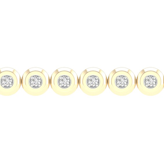 14K Gold Plated 1/3 CT. T.W. Lab-Grown Diamond Round Bracelet