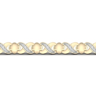 14K Gold Plated 1/2 CT. T.W. Lab-Grown Diamond Twist Bracelet - 7.25"