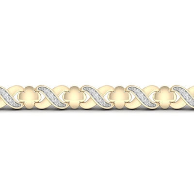 14K Gold Plated 1/2 CT. T.W. Lab-Grown Diamond Twist Bracelet - 7.25"