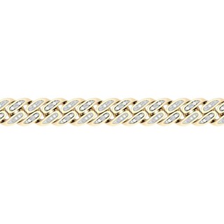 14K Gold Plated 1/2 CT. T.W. Lab-Grown Diamond Curb Bracelet - 8"