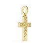 10K Gold 1/20 CT. T.W. Lab-Grown Diamond Square Cross Necklace Charm