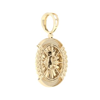 14K Gold Plated 1/3 CT. T.W. Lab-Grown Diamond Crucifix Medallion Necklace Charm