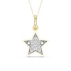 Thumbnail Image 1 of 10K Gold 1/20 CT. T.W. Lab-Grown Diamond Star Two-Tone Pendant - 16" + 2"