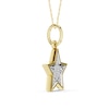 Thumbnail Image 2 of 10K Gold 1/20 CT. T.W. Lab-Grown Diamond Star Two-Tone Pendant - 16" + 2"