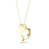 Thumbnail Image 3 of 14K Gold Plated 1/8 CT. T.W. Lab-Grown Diamond Twisted Heart Pendant - 16" + 2"
