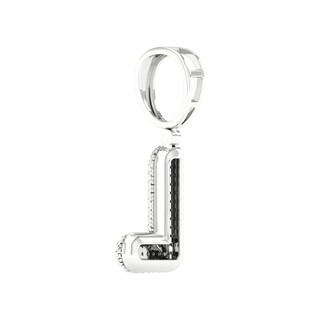 Sterling Silver 1/20 CT. T.W. Lab-Grown Diamond Initial Necklace Charm