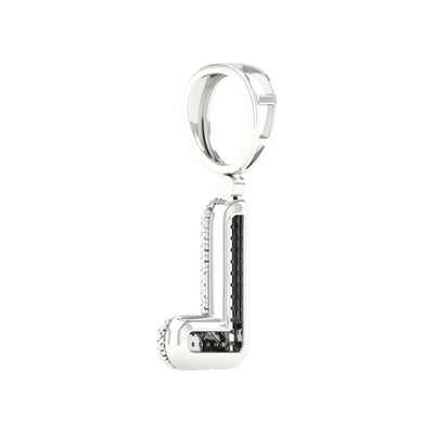 Sterling Silver 1/20 CT. T.W. Lab-Grown Diamond Initial Necklace Charm