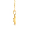 Thumbnail Image 3 of 14K Gold Plated 1/8 CT. T.W. Lab-Grown Diamond Emerald Medallion Pendant - 16" + 2"