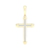 Thumbnail Image 1 of 10K Gold 1/4 CT. T.W. Lab-Grown Diamond Cross Necklace Charm