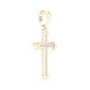 Thumbnail Image 2 of 10K Gold 1/4 CT. T.W. Lab-Grown Diamond Cross Necklace Charm