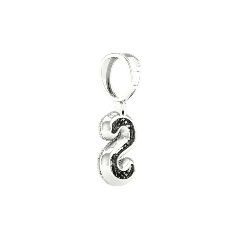 Main Image 3 of Sterling Silver 1/20 CT. T.W. Lab-Grown Diamond Initial Necklace Charm