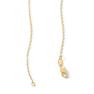 14K Gold Plated 1/10 CT. T.W. Lab-Grown Diamond Star Station Necklace - 18"