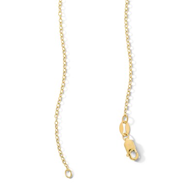 14K Gold Plated 1/10 CT. T.W. Lab-Grown Diamond Star Station Necklace - 18"