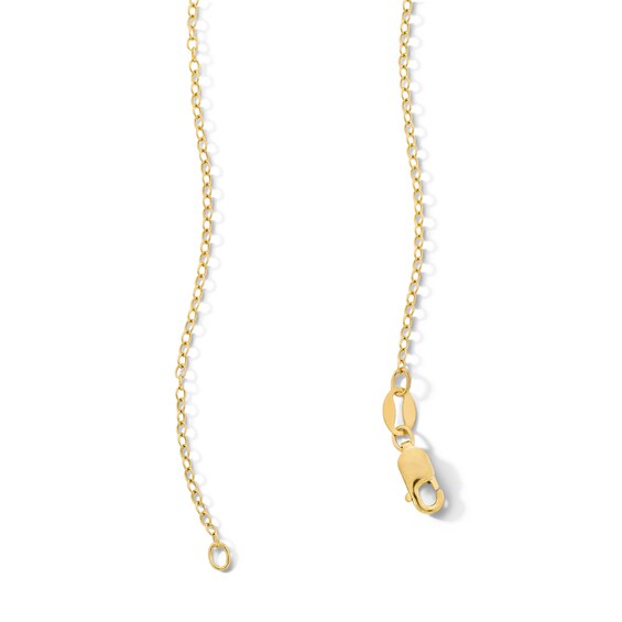 14K Gold Plated 1/10 CT. T.W. Lab-Grown Diamond Star Station Necklace - 18"