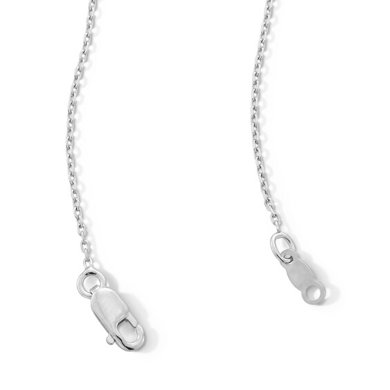 Sterling Silver 1/10 CT. T.W. Lab-Grown Diamond Round Solitaire Pendant - 16" + 2"