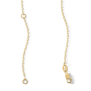 14K Gold Plated 1/20 CT. T.W. Lab-Grown Diamond Moon and Star Necklace - 16" + 2"