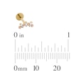 Thumbnail Image 2 of 14K Solid Gold CZ Baguette and Round Cartilage Stud - 18G 5/16"