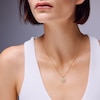 Thumbnail Image 2 of 10K Solid Gold CZ Heart Necklace Charm