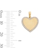 Thumbnail Image 3 of 10K Solid Gold CZ Heart Necklace Charm