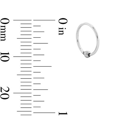 Stainless Steel Black CZ, Ball, and Hoop Nose Set - 20G