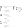 Thumbnail Image 3 of Sterling Silver CZ Polished Heart Studs