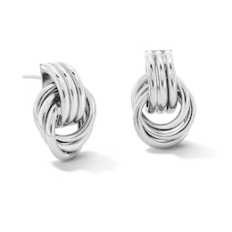 Sterling Silver Double Knot Studs