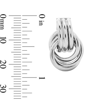 Sterling Silver Double Knot Studs