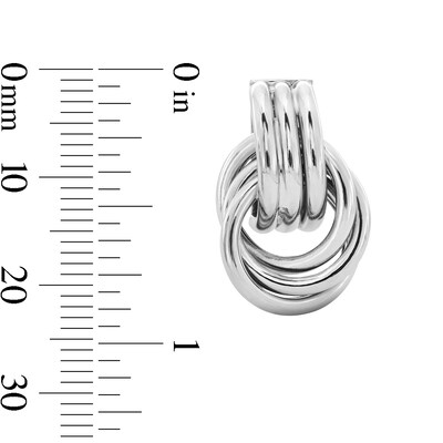 Sterling Silver Double Knot Studs
