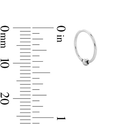Semi-Solid Stainless Steel Pink CZ Nose Stud and Hoop Set - 20G
