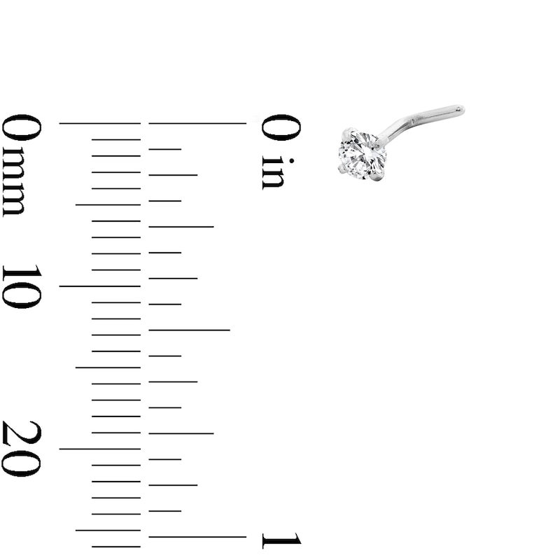 Main Image 2 of Stainless Steel L-Shaped Nose Stud Set - 20G